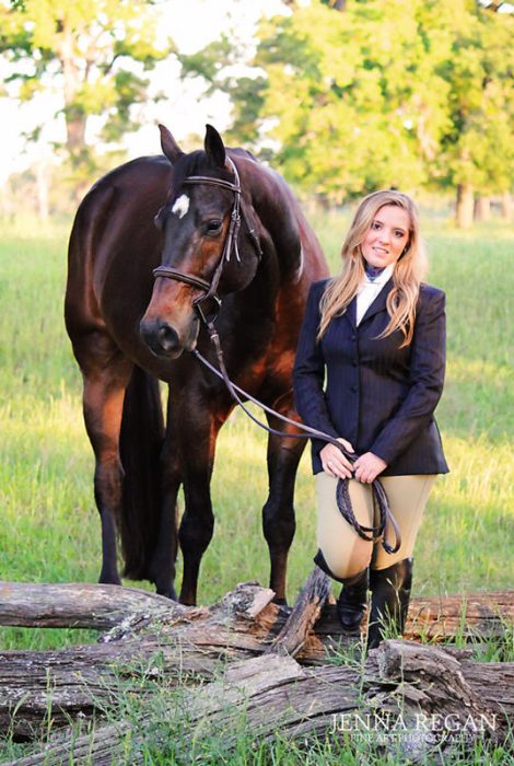 bay horse and girl- english-equestrian photo shoot in dallas texas