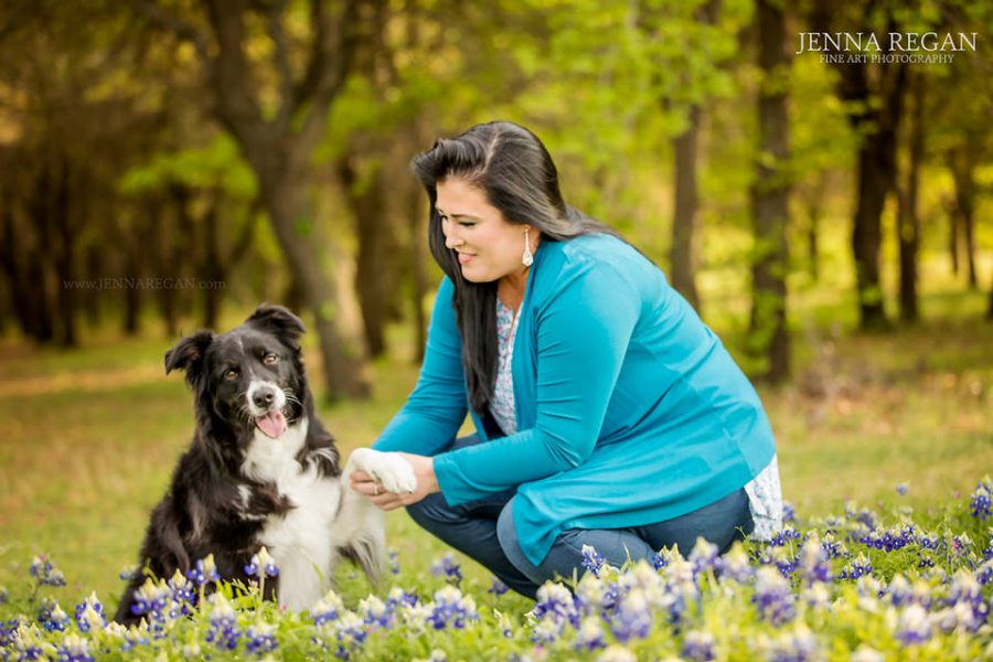 Spring Bluebonnet Pet Photography Sessions  | Dallas, Fort Worth, North Texas